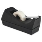 Business Source Desktop Tape Dispenser Non-skid Base - Plastic - Black