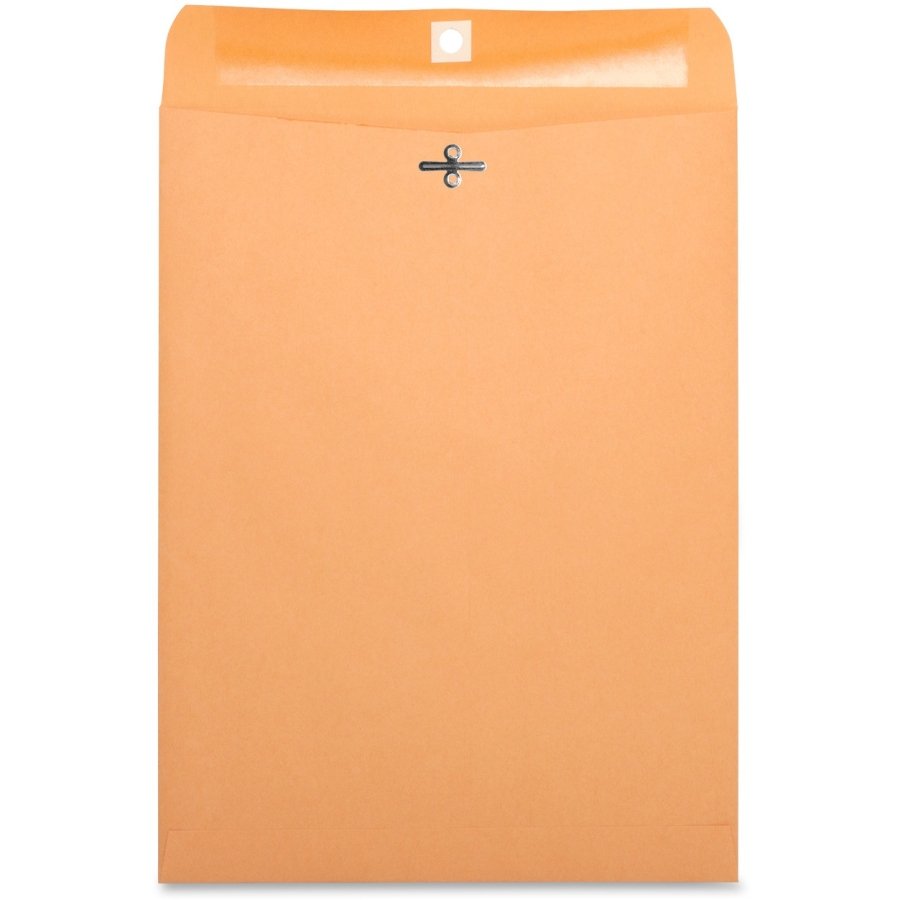 Business Source Heavy-Duty Clasp Envelope Clasp - #90 (9"x12")- 28 lb - Clasp - Kraft - 100/Box - Kraft