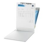 Business Source Form Holder Storage Clipboard 0.50"Clip Capacity - Top Opening - 8.50"x12"-Aluminum - Silver