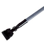 DUST MOP HANDLE CLIP-ON SWVL BLCK STEEL 60"